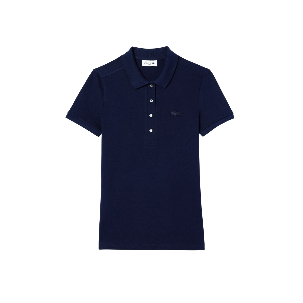 Lacoste, Slim Fit, Kurzarm, Damen Textil-T-Shirt, Marineblau, PF5464-00 166, Größe 40