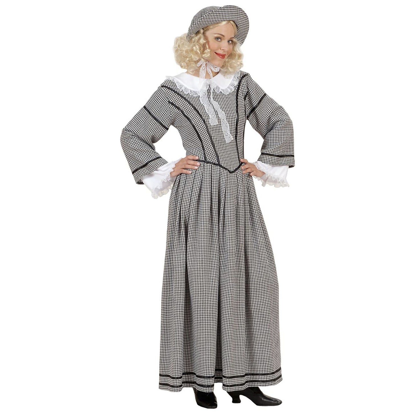 "LADY AGATHA" (Kleid, Hut) – Vorderansicht