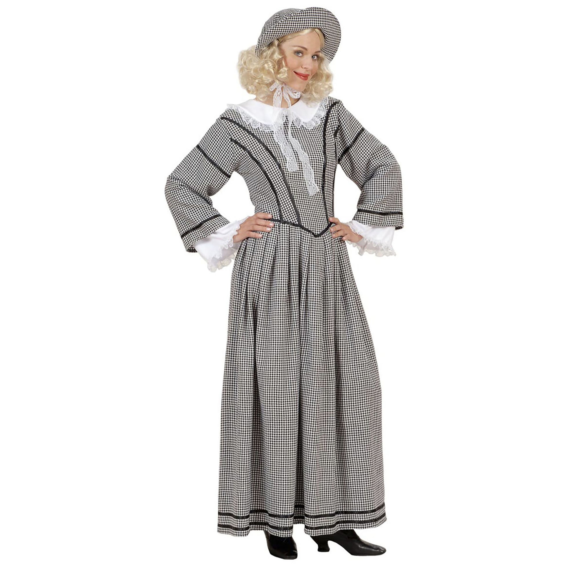 "LADY AGATHA" (Kleid, Hut) – Vorderansicht