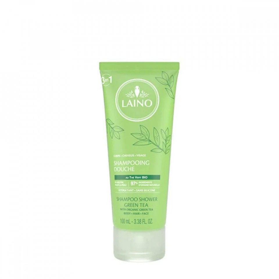 Laino, Laino, Grüner Tee, Haarshampoo, Spülung & Duschgel 3-in-1, Zur Hydratation, 100 ml