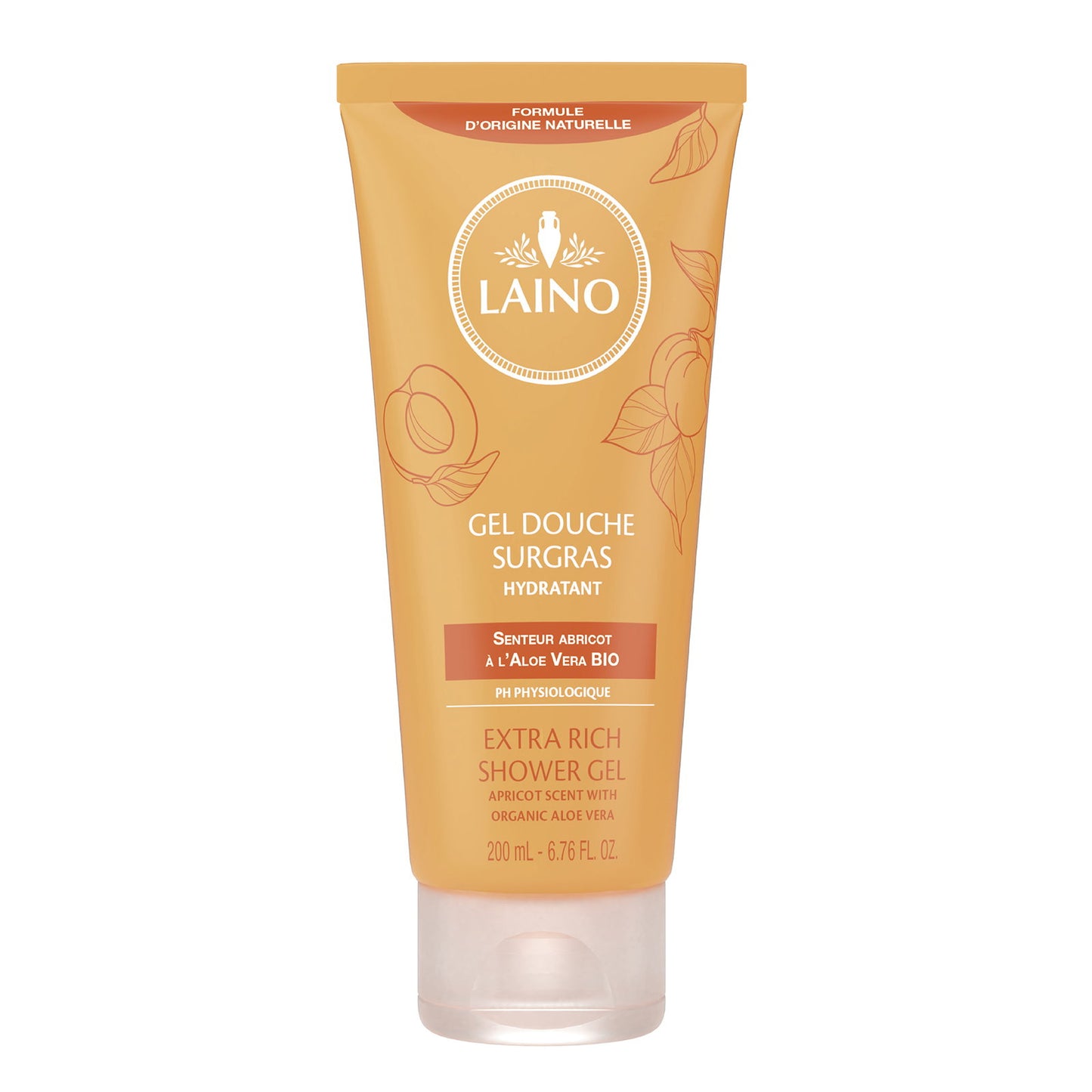 Laino, Nutritive Intense, Aprikosenöl, Hydratisierend, Duschgel, Für alle Hauttypen, 200 ml