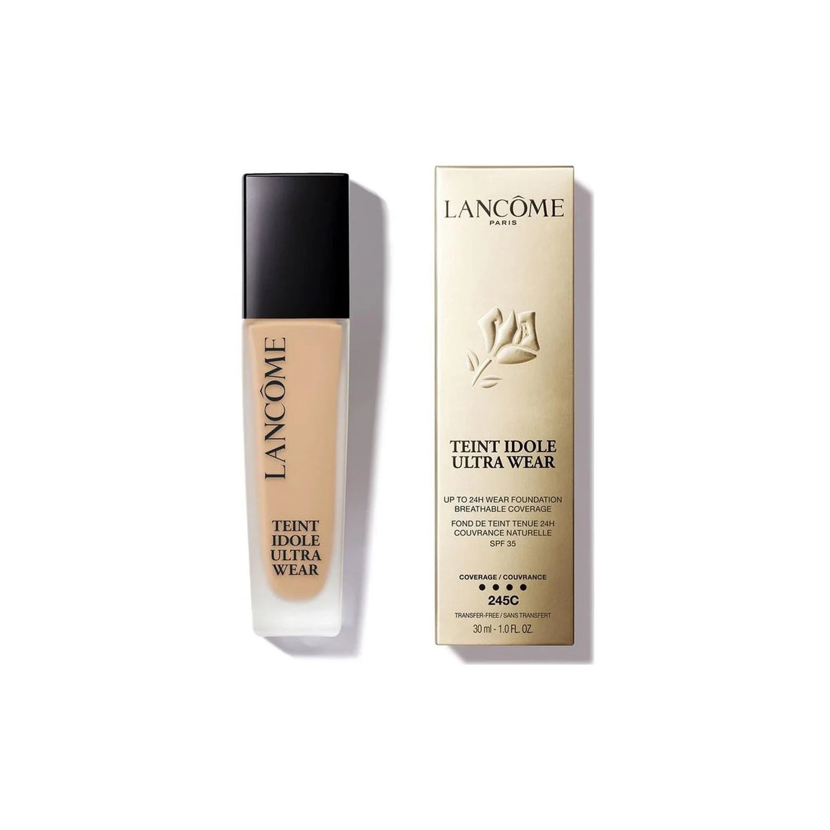 Lancome, Teint Idole Ultra Wear, Natürliche Abdeckung, Flüssige Grundierung, 245, Cool, SPF 35, 30 ml