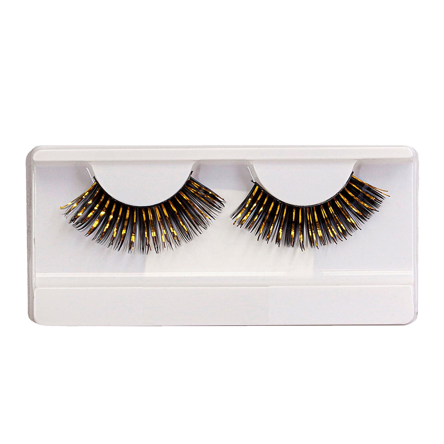 "LANGE SCHWARZE UND GOLDENE WIMPERN" in Schachtel mit Kleberflasche – Detailansicht