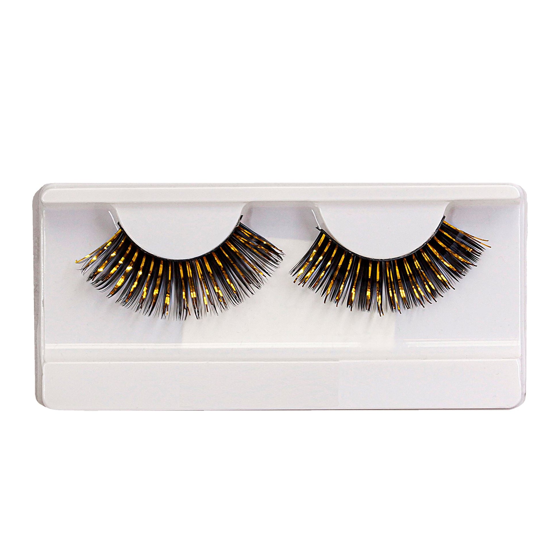 "LANGE SCHWARZE UND GOLDENE WIMPERN" in Schachtel mit Kleberflasche – Detailansicht