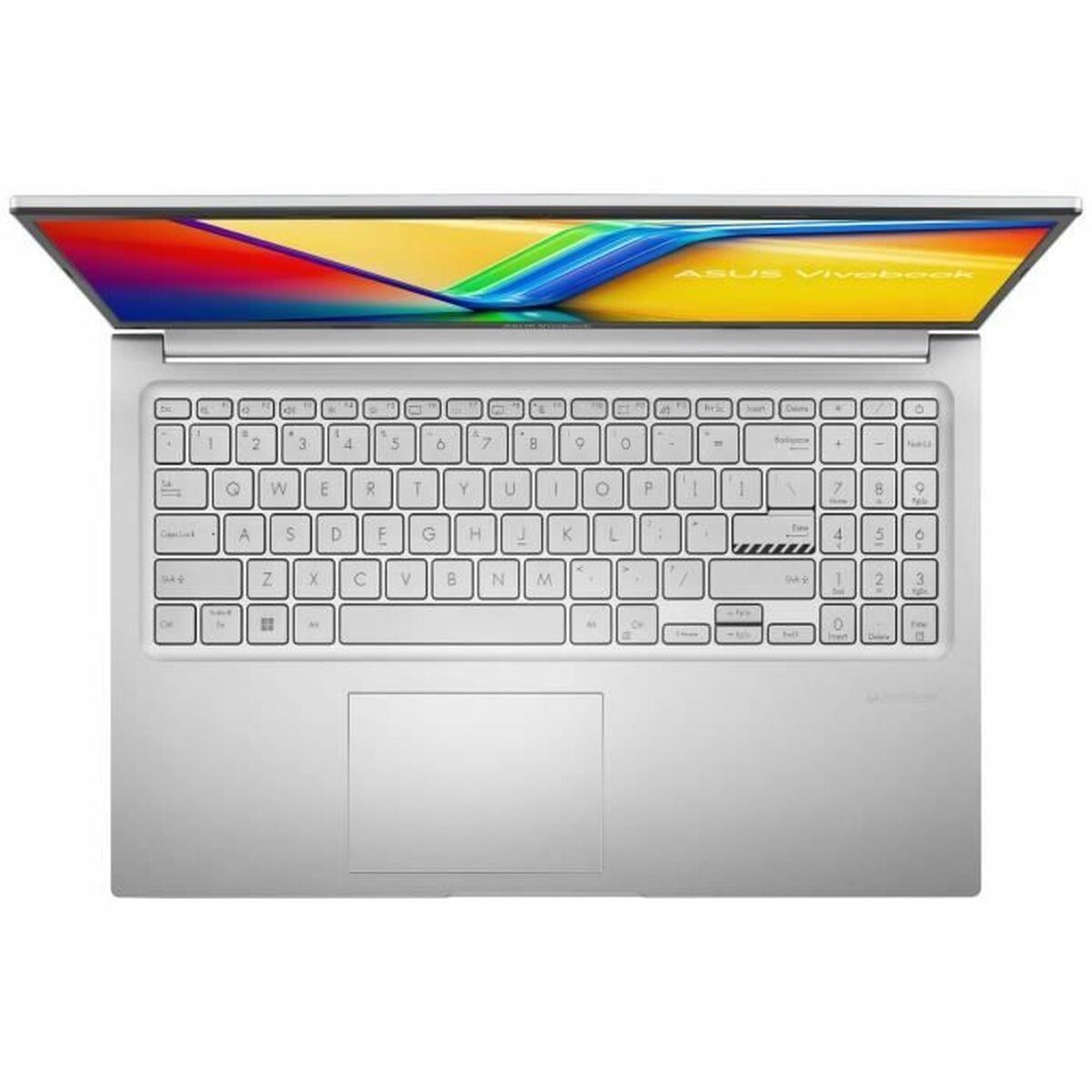 Grauer Asus VivoBook 15 S1502 Laptop mit 15,6 Zoll Display und ergonomischer Tastatur.