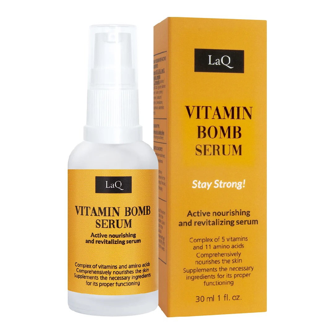 LaQ, Vitamin Bomb, Revitalizing, Daily, Serum, For Face, 30 ml