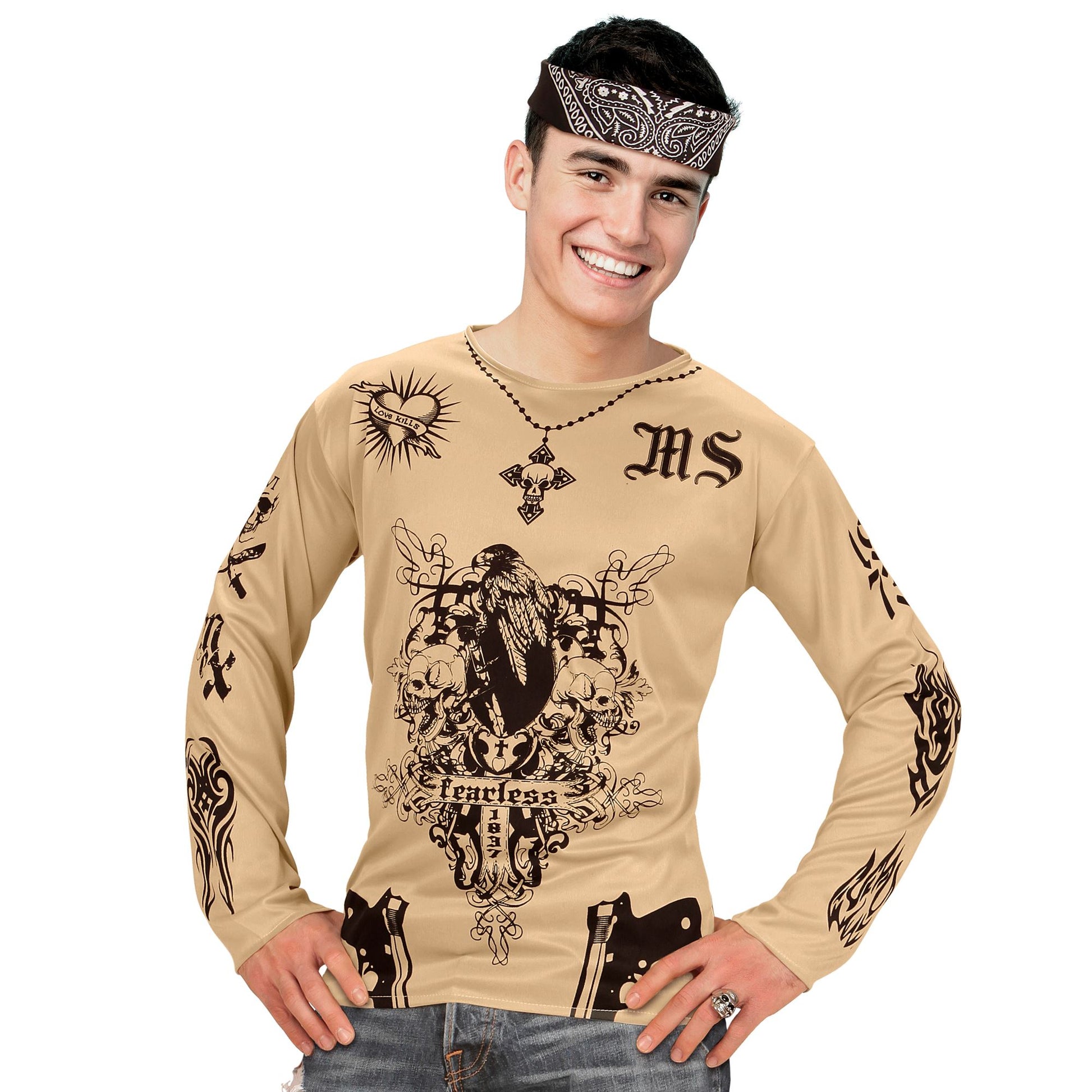 "LATINO GANGSTER" (Shirt Tattoo) – Vorderansicht