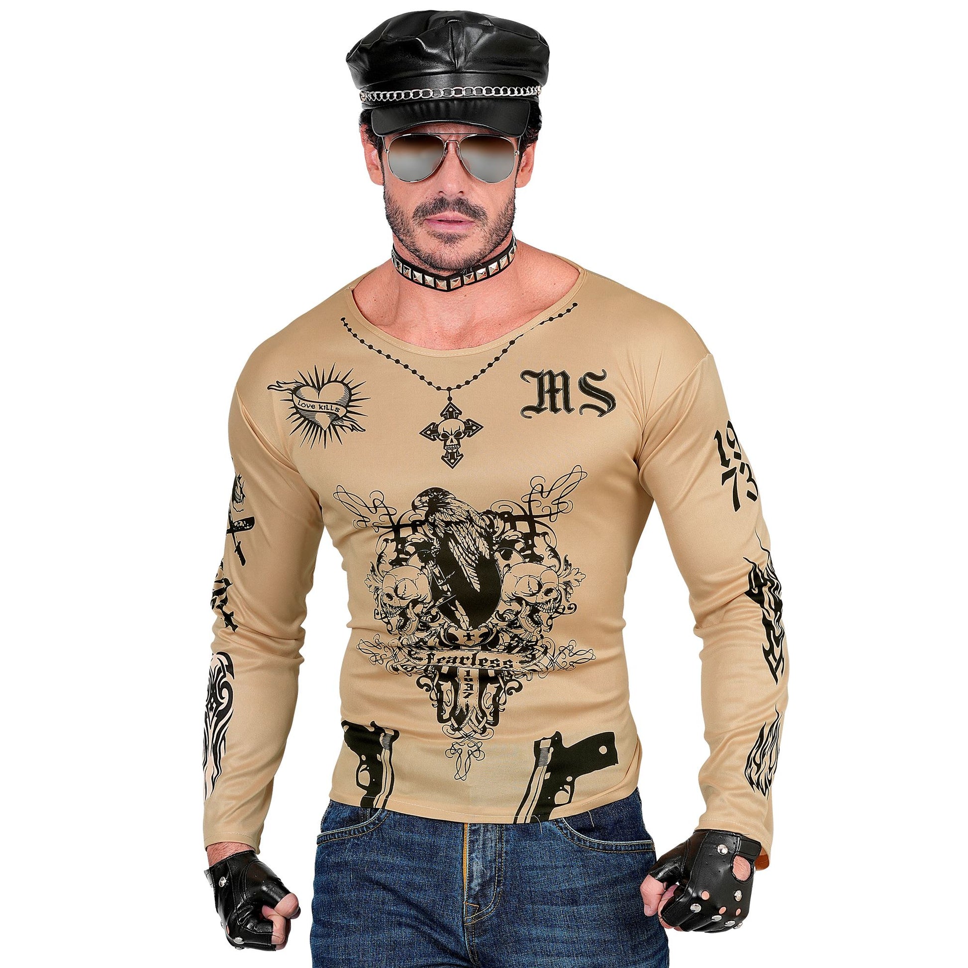 "LATINO GANGSTER" (Shirt Tattoo) – Vorderansicht