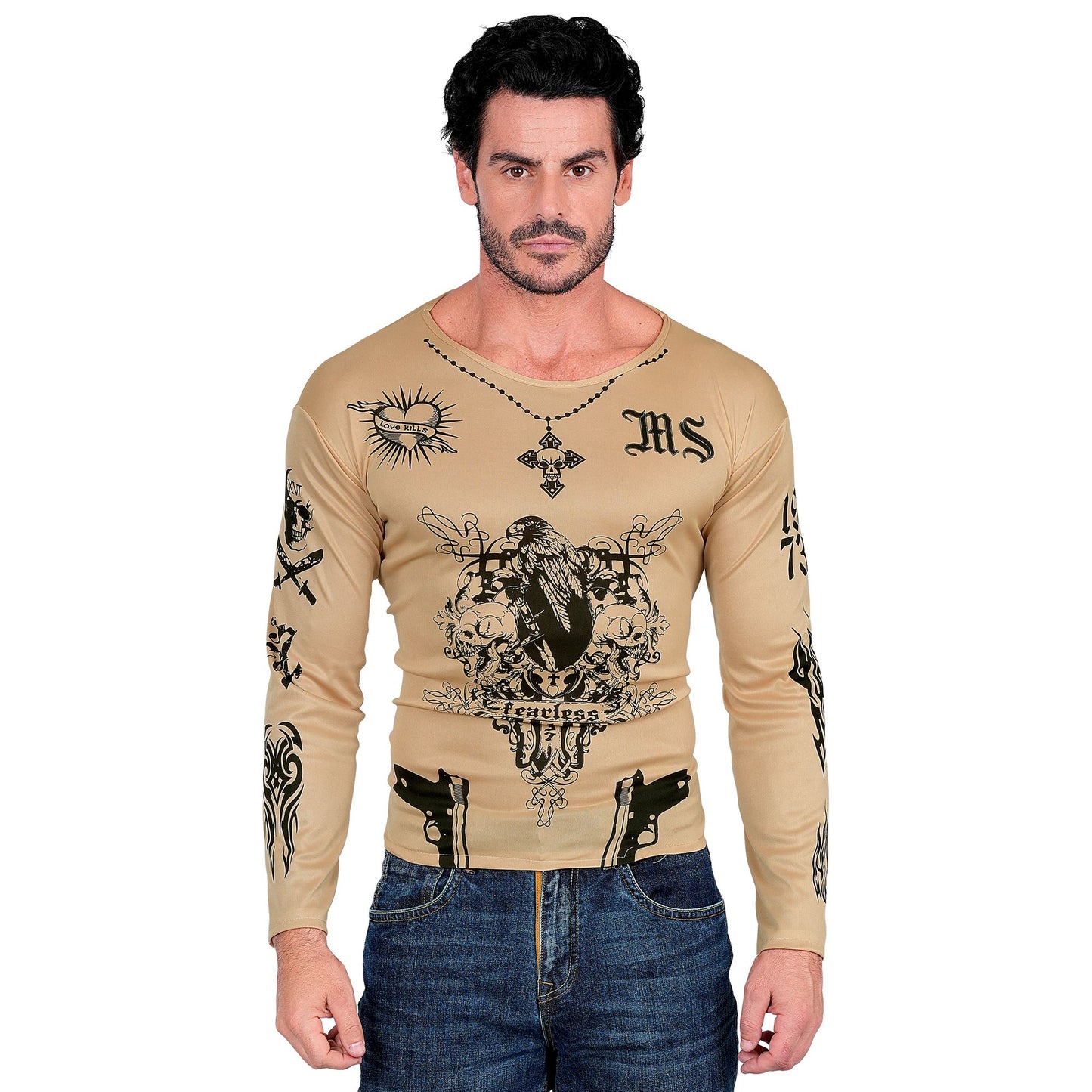 "LATINO GANGSTER" (Shirt Tattoo) – Detailansicht