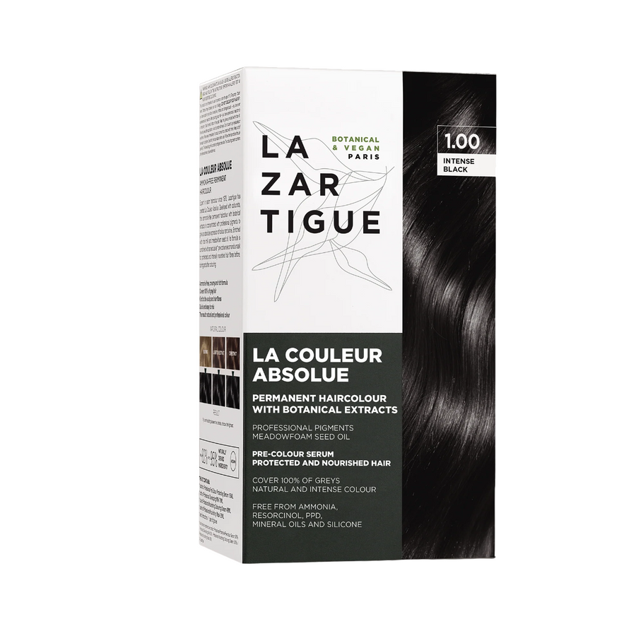 Lazartigue, La Couleur Absolue, Permanente Haarfarbe, 1.00 Intense Black, 143 ml