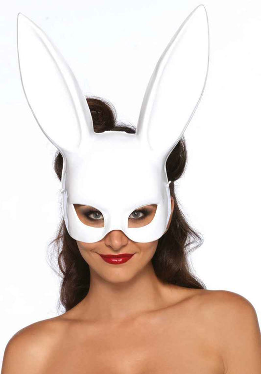 Leg Avenue Weiße Bunny Halbmaske mit Ohren – Leichtes Kostümzubehör - Fasnacht24.ch