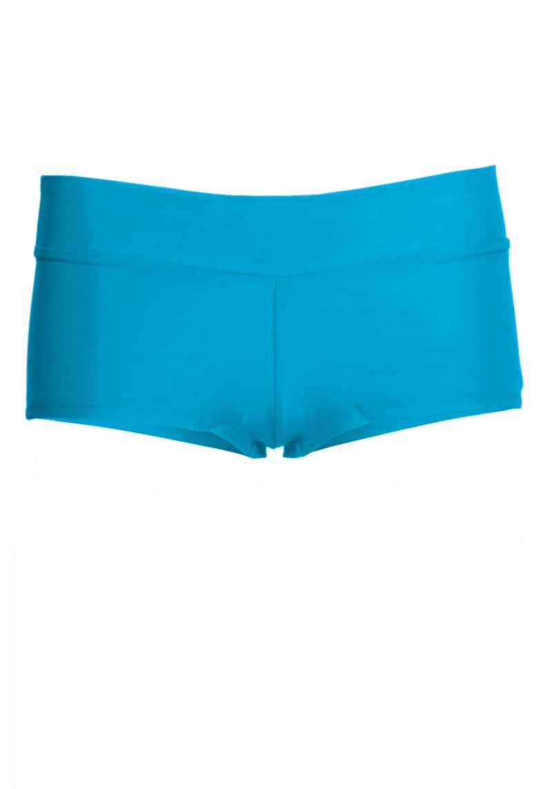 Leg Avenue Spandex Hot Shorts Türkis Low-Rise Sporthose Damen – Detailansicht