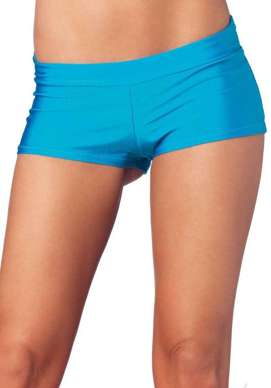 Leg Avenue Spandex Hot Shorts – Türkis, Low-Rise Sporthose - Fasnacht24.ch