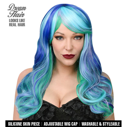 "LEIA DREAM HAIR PERÜCKE" (mit hochwertiger Silikonhaut) in farbiger Box – Vorderansicht