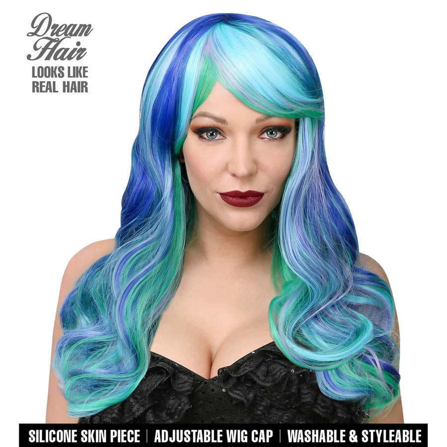 "LEIA DREAM HAIR PERÜCKE" (mit hochwertiger Silikonhaut) in farbiger Box – Vorderansicht