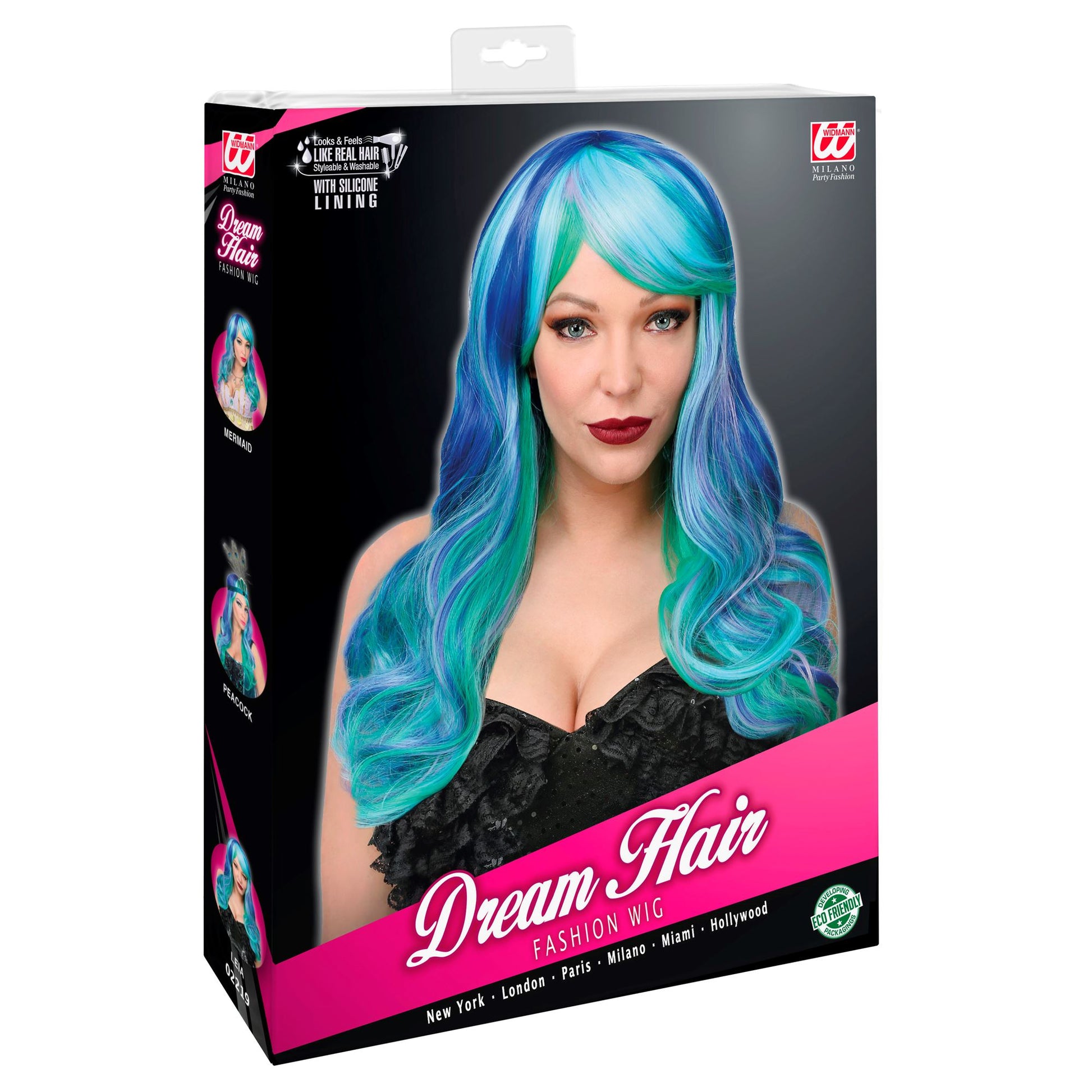 "LEIA DREAM HAIR PERÜCKE" (mit hochwertiger Silikonhaut) in farbiger Box – Detailansicht