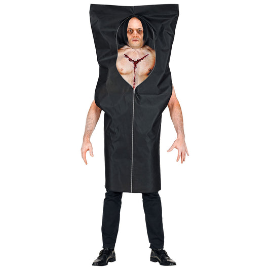 Widmann Leichensack Kostüm L/XL Schwarz mit Corpse Print – Produktansicht