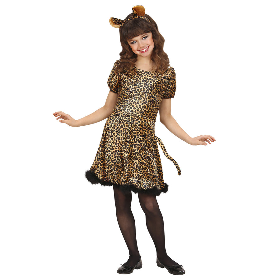 "LEOPARD" (Kleid mit Schwanz, Ohren) – Vorderansicht