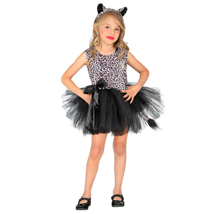 "LEOPARD" (Kleid mit Tutu, Haarreif) – Vorderansicht