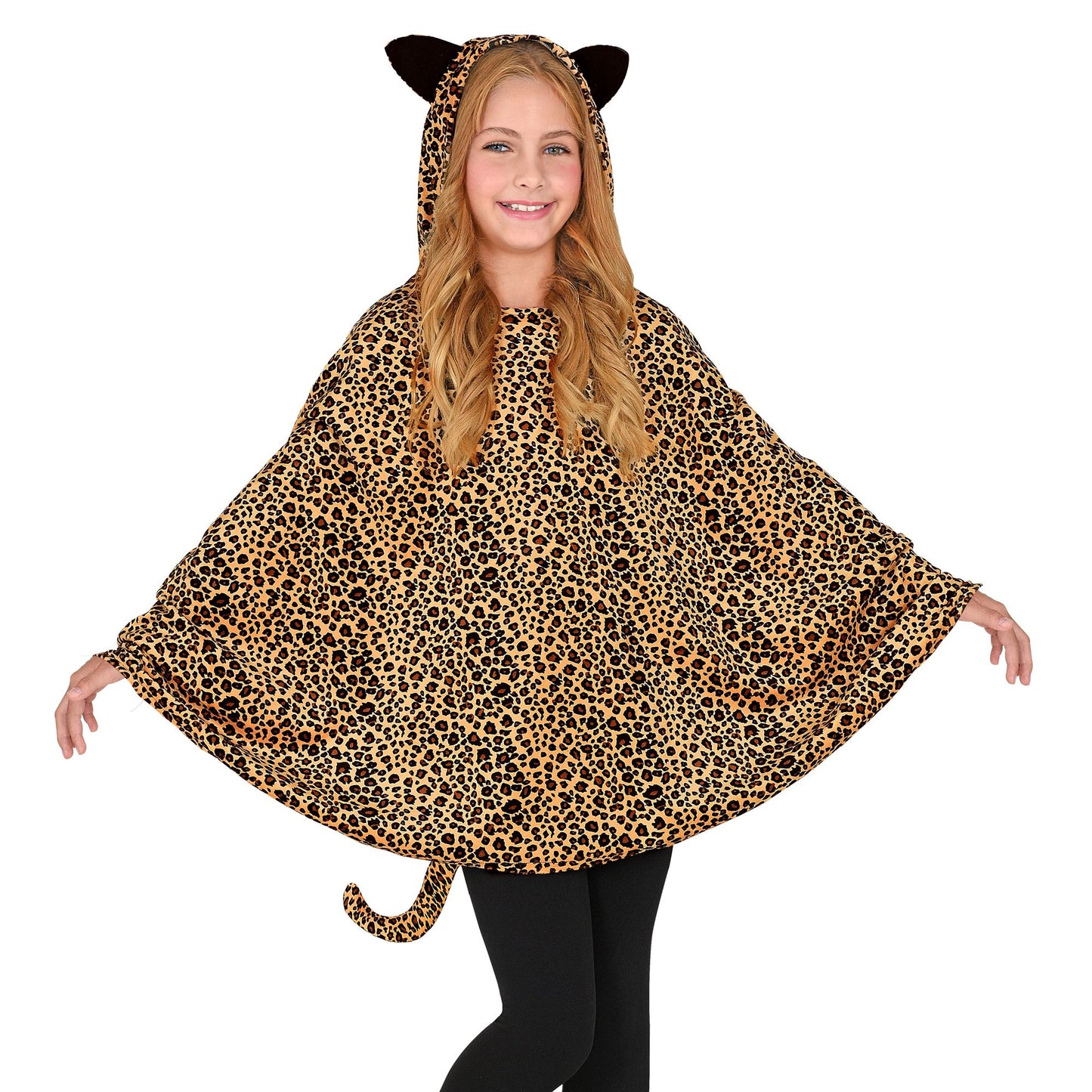 "LEOPARD" (Poncho mit Kapuze) – Vorderansicht