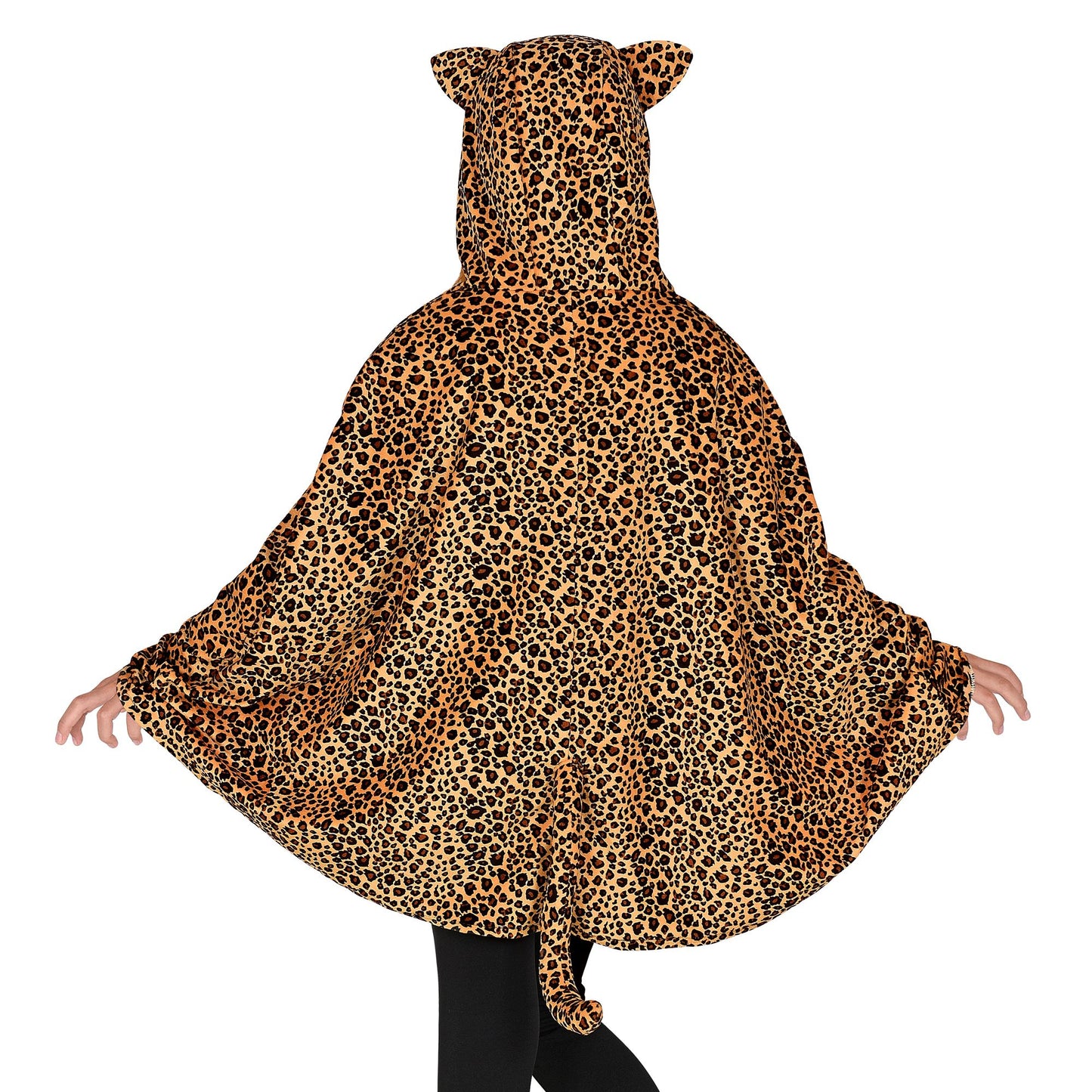 "LEOPARD" (Poncho mit Kapuze) – Detailansicht