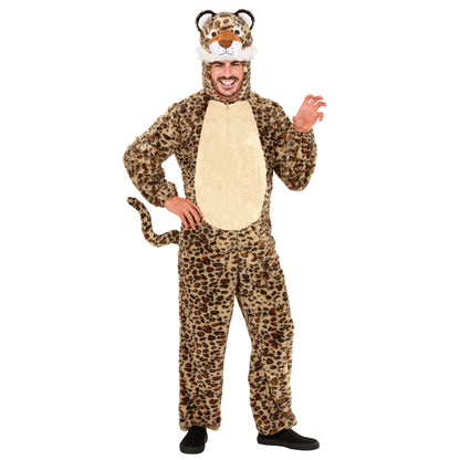 "LEOPARD SOFT PLÜSCHKOSTÜM" (Overall mit Kapuze) – Detailansicht