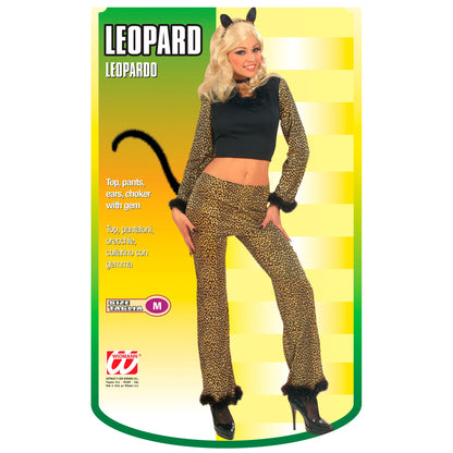 "LEOPARD" (Top, Hose mit Schwanz, Ohren, Halsband mit Juvel) – Ansicht 3