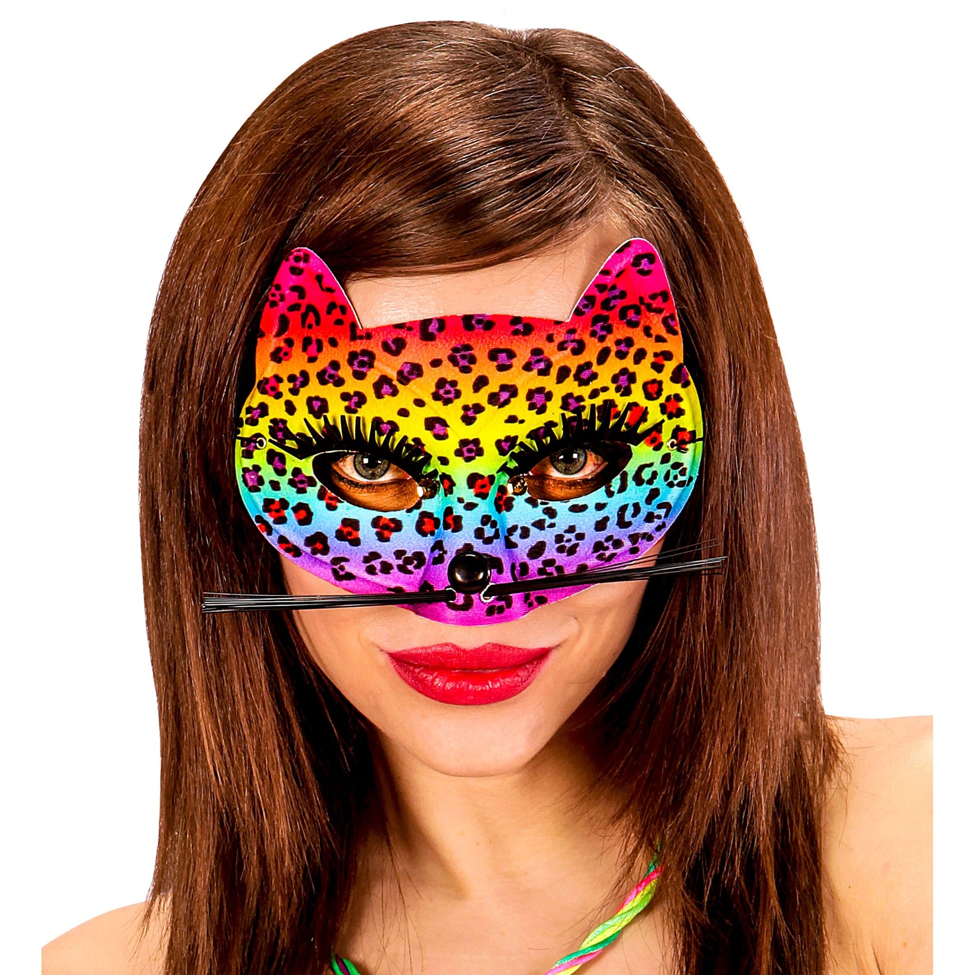 "LEOPARDENMASKE IN REGENBOGENFARBE" – Ansicht 3