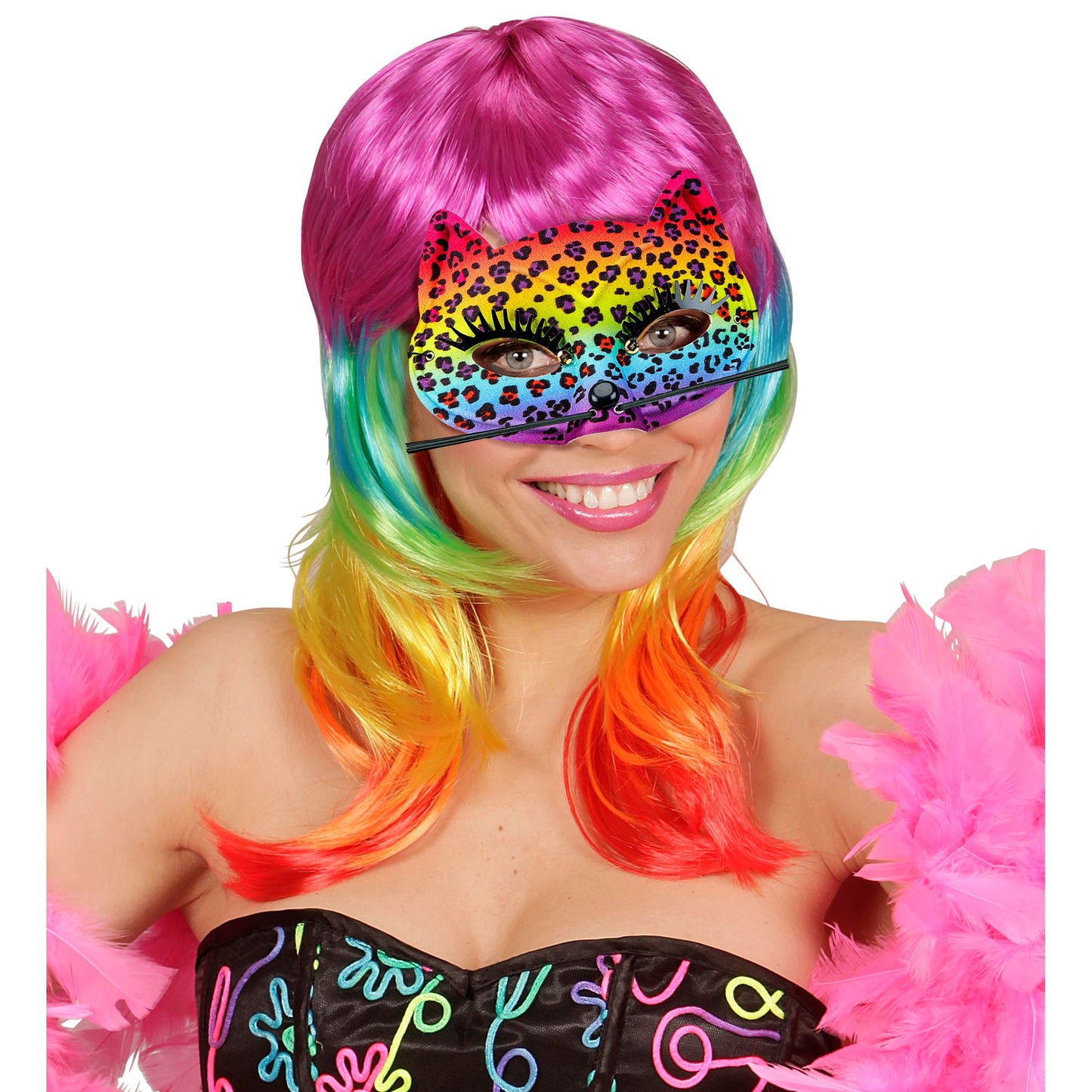 "LEOPARDENMASKE IN REGENBOGENFARBE" – Ansicht 4