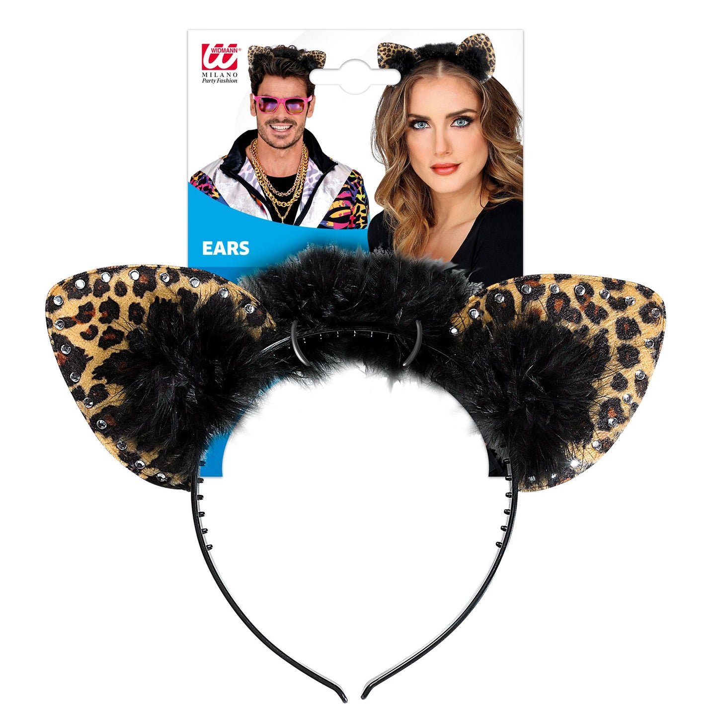 "LEOPARDENOHREN MIT STRASS" – Detailansicht