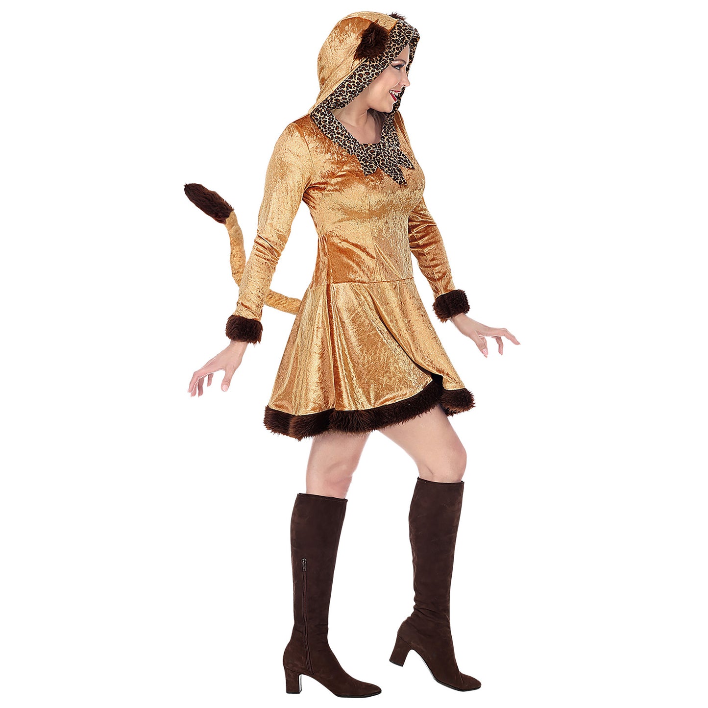 "LEOPARDIN" (Kleid mit Kapuze) – Ansicht 3