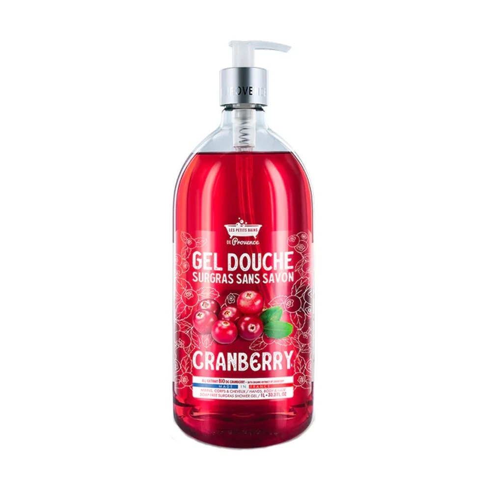 Les Petites Bains de Provence Les Petites Bains de Provence, Cranberry, Duschgel, Für empfindliche Haut, 1000 ml Regular