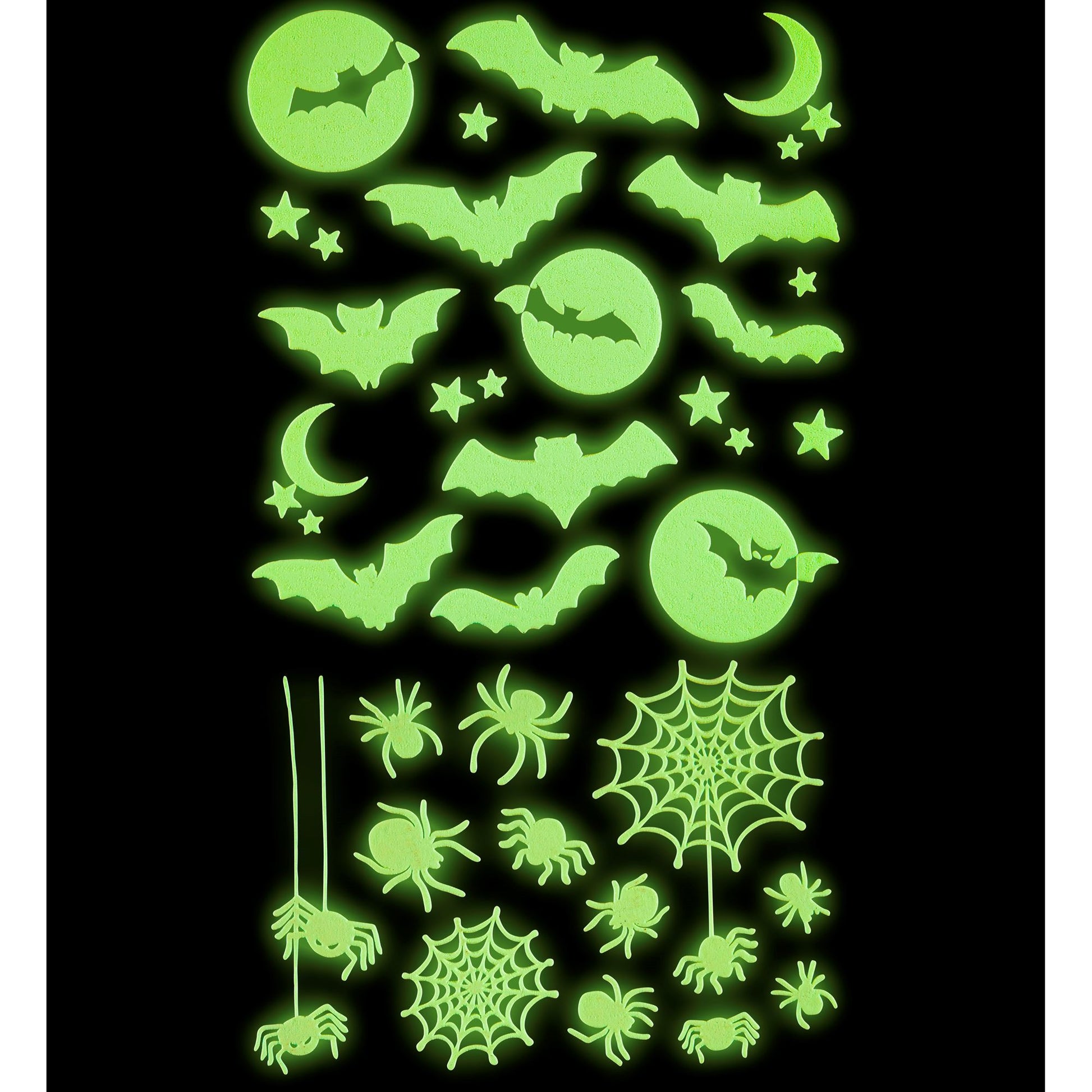 "LEUCHTENDE GLOW IN THE DARK HALLOWEEN DEKO STICKER" 21x15 cm – Ansicht 3
