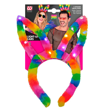 "LEUCHTENDE REGENBOGEN HASENOHREN" – Detailansicht