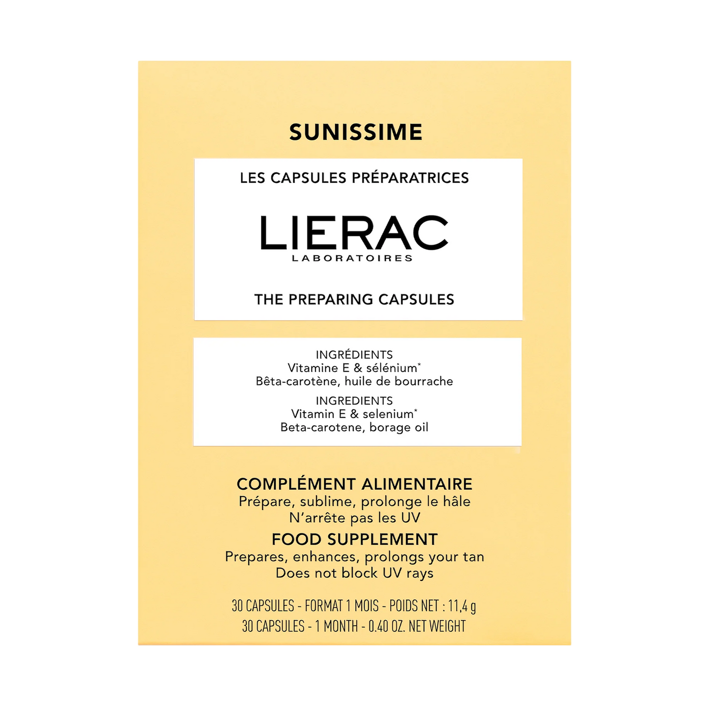 Lierac, Sunissime, Enhance & Prolong Tan, Kapseln, 30 kapseln, 11.4 g
