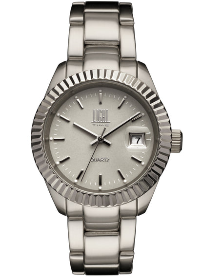LIGHT TIME DIVER SILVER ALUMINIUM L154SI Quarzuhr Unisex 34 mm Silber – Produktansicht
