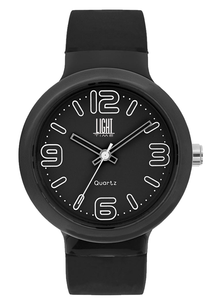 LIGHT TIME EUROPE Black L177B Quarzuhr Schwarz Unisex 40 mm – Produktansicht