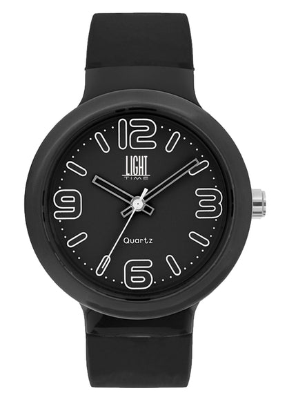 LIGHT TIME EUROPE Black L177B Quarzuhr Schwarz Unisex 40 mm – Produktansicht