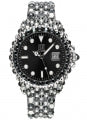 LIGHT TIME Mod. MEDITERRANEO Black L602C Damen Quarzuhr 39 mm Schwarz – Detailansicht