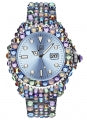LIGHT TIME Mod. MEDITERRANEO Full Strass Light Blue L602H Damen Armbanduhr – Detailansicht