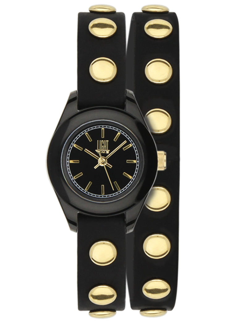 LIGHT TIME Mod. PUNK Black Gold L169NG Damen Armbanduhr schwarz 23 mm – Produktansicht