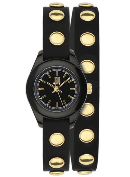 LIGHT TIME Mod. PUNK Black Gold L169NG Damen Armbanduhr schwarz 23 mm – Produktansicht