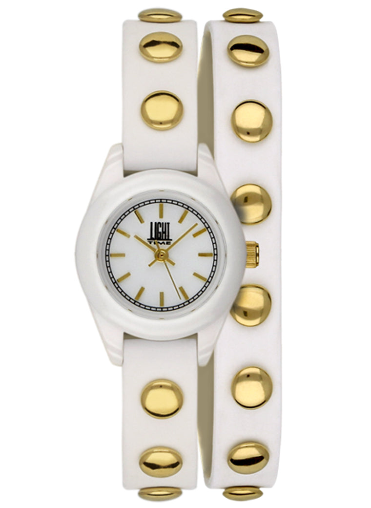 LIGHT TIME Mod. PUNK White Gold Damen Armbanduhr 23 mm – Produktansicht