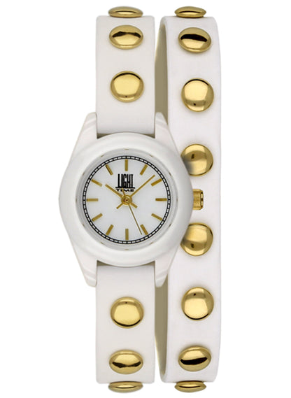 LIGHT TIME Mod. PUNK White Gold Damen Armbanduhr 23 mm – Produktansicht