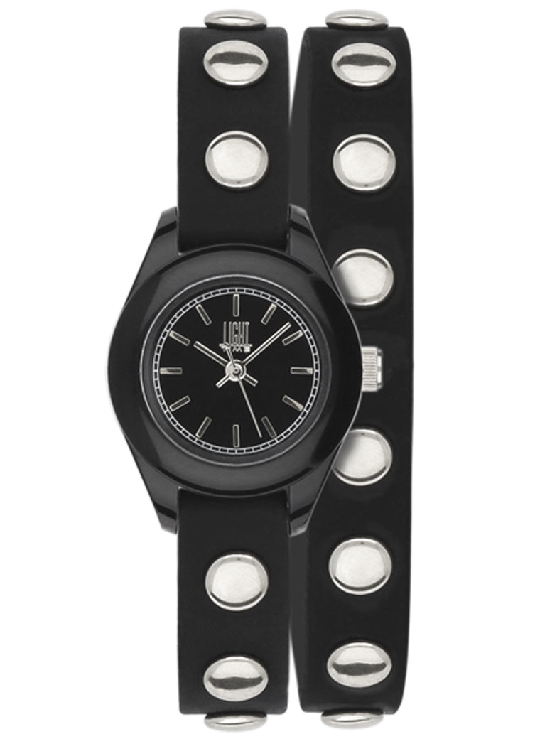 LIGHT TIME PUNK Black Silver L169NE Damen Quarzuhr Schwarz 23 mm – Produktansicht