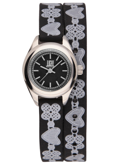 LIGHT TIME ROCOCO Black L162B Damen Quarzuhr schwarz 23 mm Edelstahl – Produktansicht