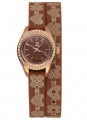 LIGHT TIME ROCOCO Brown Strass L163E Damen Quarzuhr 23 mm Braun Edelstahl – Detailansicht