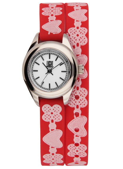 LIGHT TIME ROCOCO Red L162C Quarzuhr Damen 23 mm Edelstahl Rot – Produktansicht