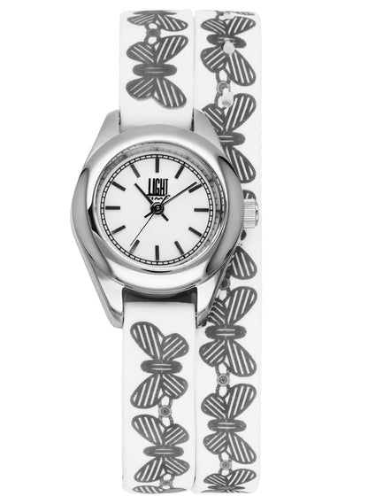 LIGHT TIME ROCOCO White L162F Damen Quarzuhr 23 mm Weiss Edelstahl – Produktansicht