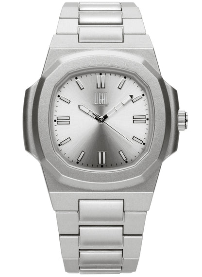 LIGHT TIME VELVET NAUTILUS Silver Herren Quarzuhr 42 mm – Detailansicht
